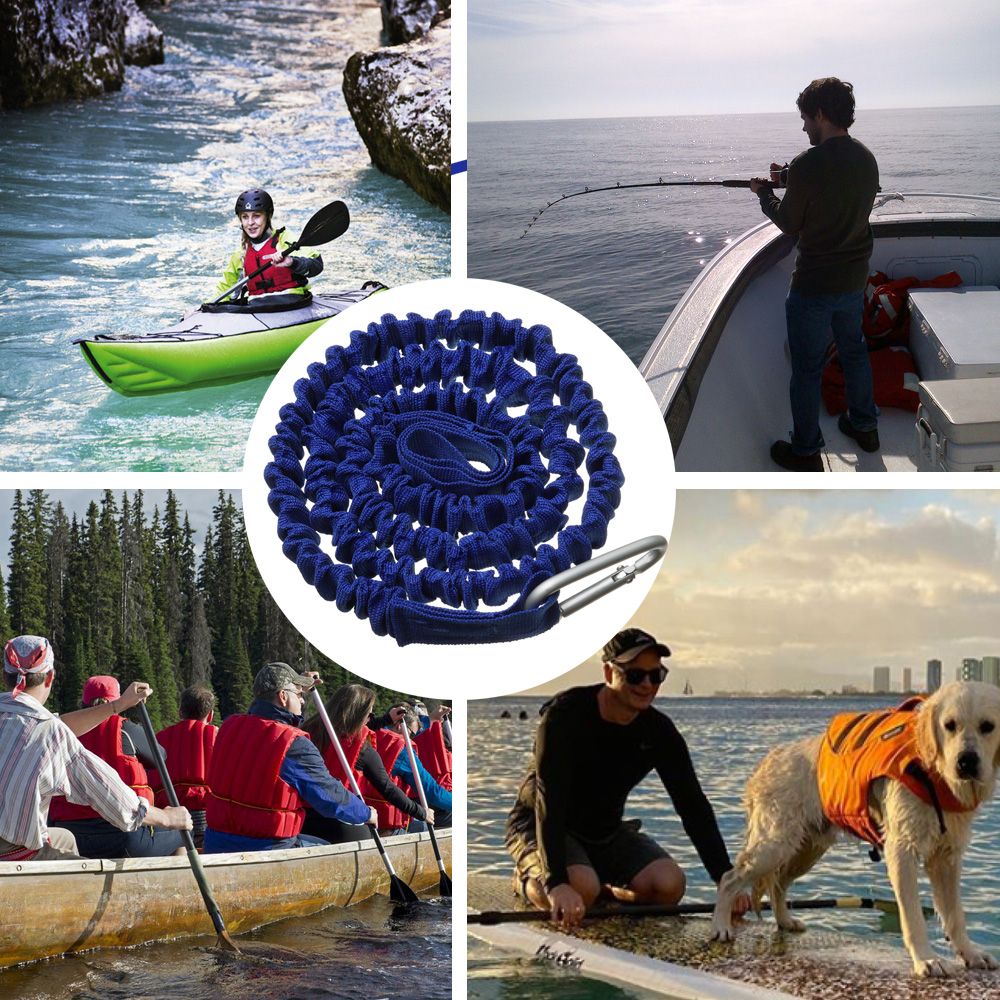 Adjustable Elastic Kayak Canoe - Fishing Kayak Paddle Leash recension och pris