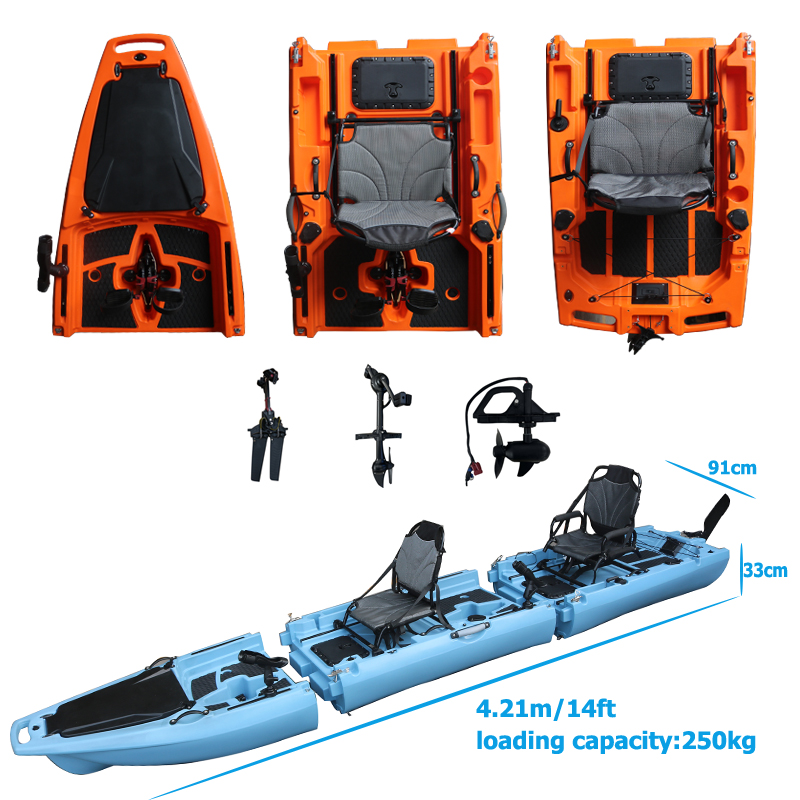 14FT 2 Person Detachable  Peda - Fishing Kayak Seat recension och pris