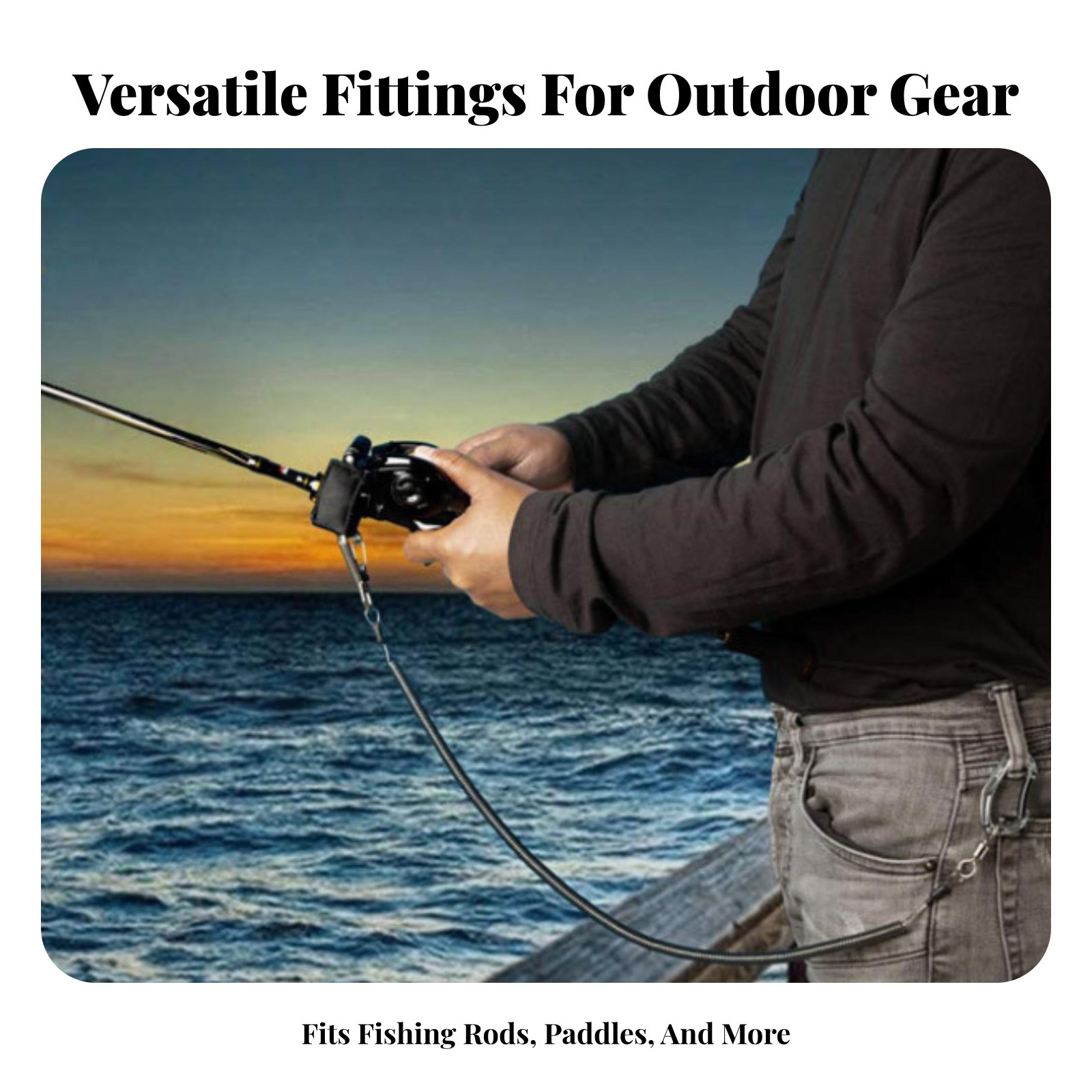 Retractable Rod Leash Adjustab - Fishing Kayak Paddle Leash recension och pris